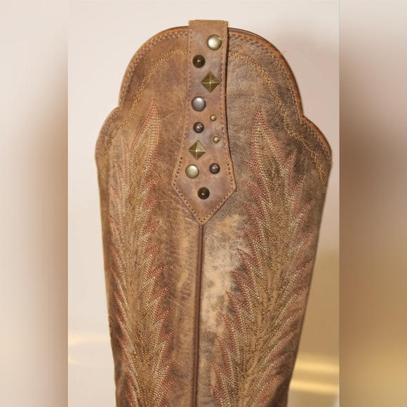 Ariat Dusty Diamond 10018598 Womens 7 B Tawny Brown Leather Western Boots - Picture 3 of 15